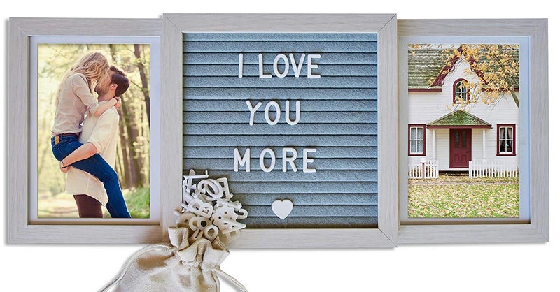 Oak letters Customizable Engagement Picture Frame for Girlfriend, Cute Personalized Picture Frame for Couples, Anniversary, Love Picture Frame, Engagement Frame - Image 1